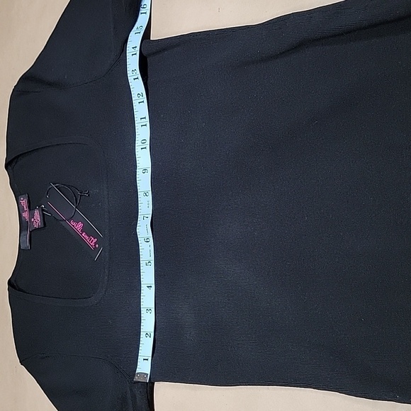 Willi Smith Size S Black Square Neckline Silk Blend Top, NEW with Tag - Picture 6 of 10